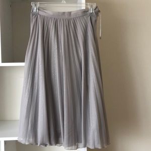Grey/silver accordion pleated skirt,light shimmer.
